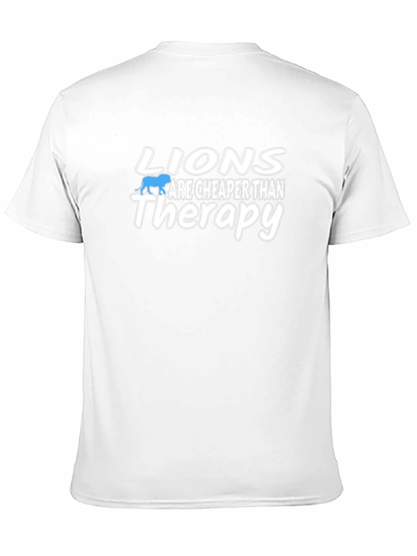 Lions are Cheaper than Therapy - Black Graphic Tee