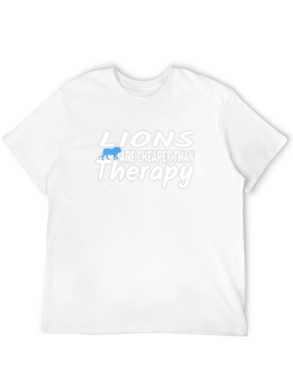 Lions are Cheaper than Therapy - Black Graphic Tee