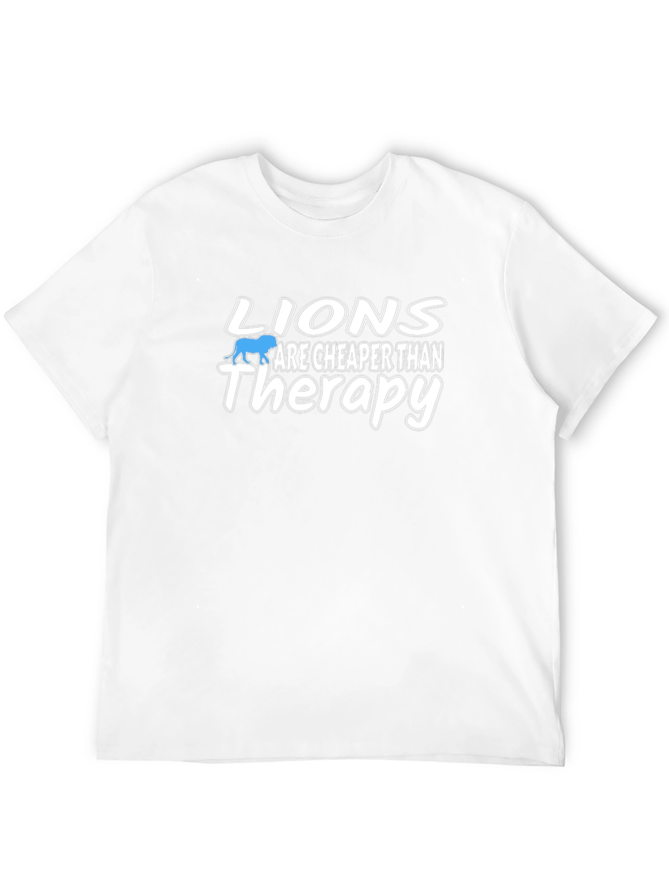 Lions are Cheaper than Therapy - Black Graphic Tee