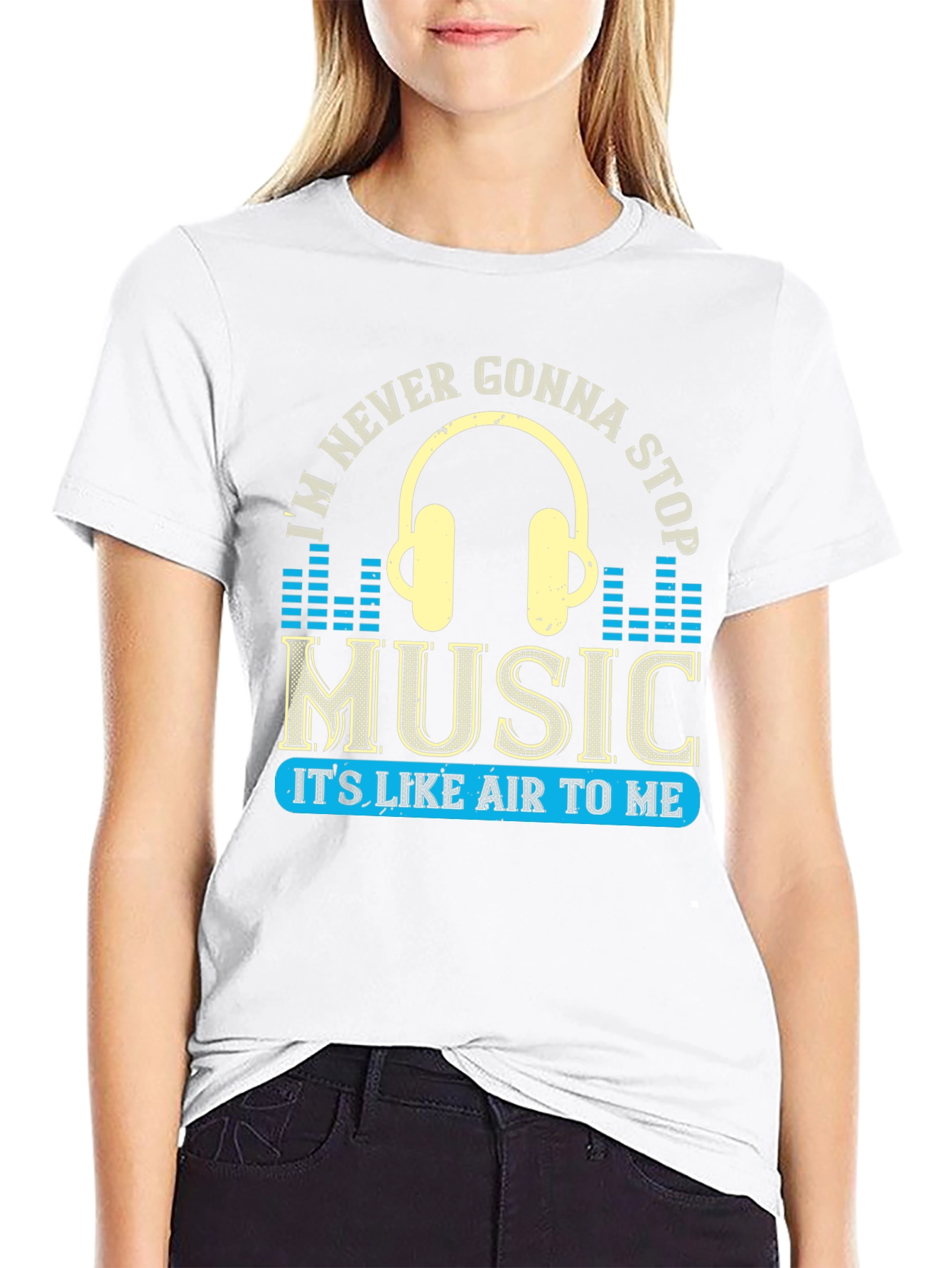 Music Lover Graphic Tee - Never Gonna Stop!