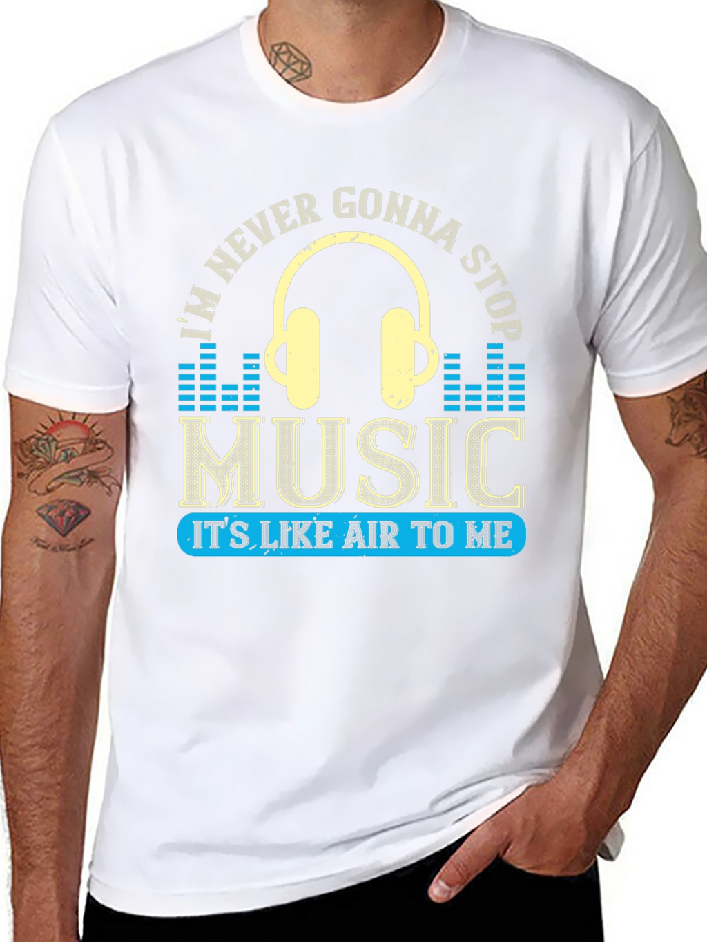 Music Lover Graphic Tee - Never Gonna Stop!