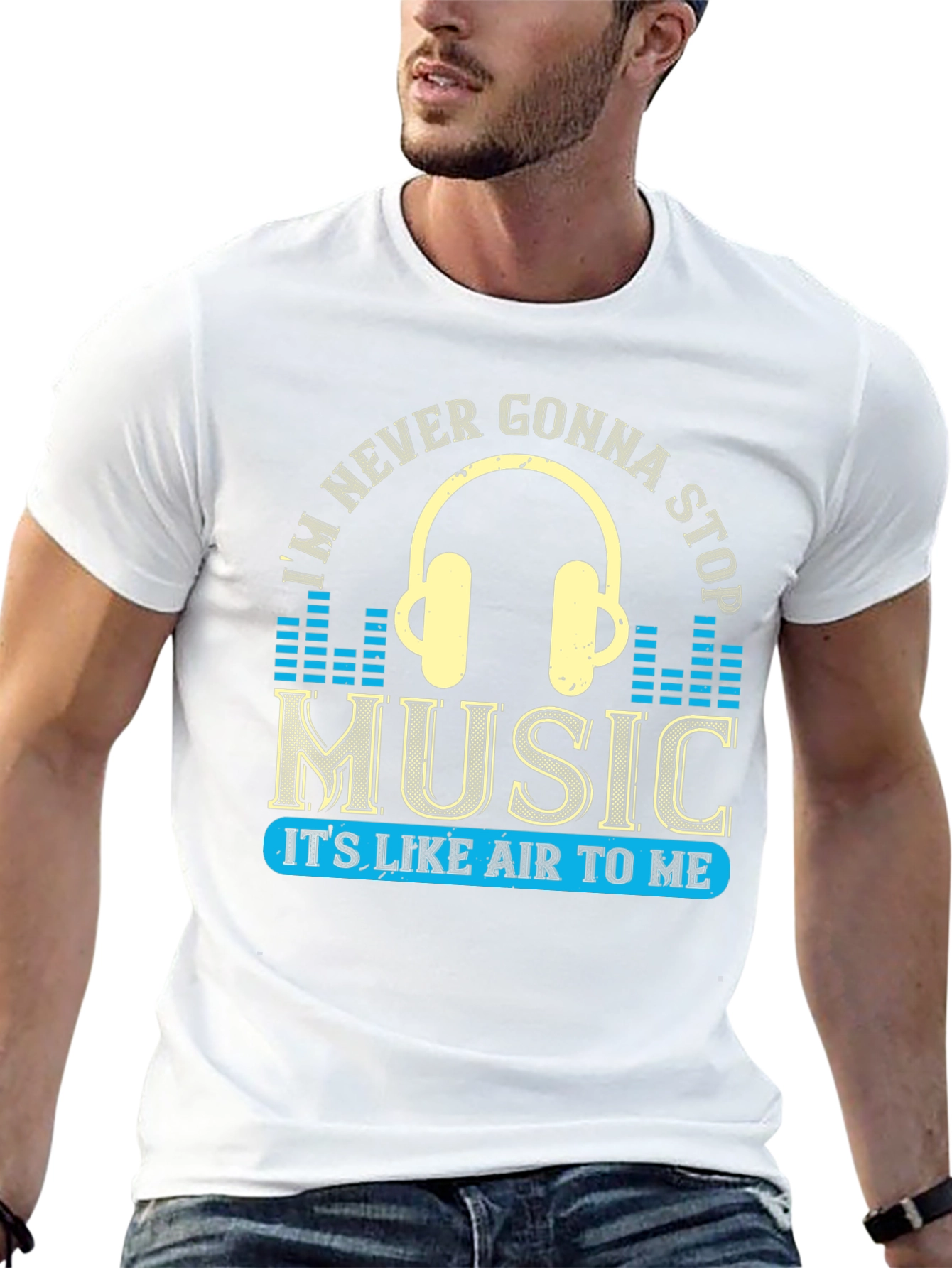 Music Lover Graphic Tee - Never Gonna Stop!