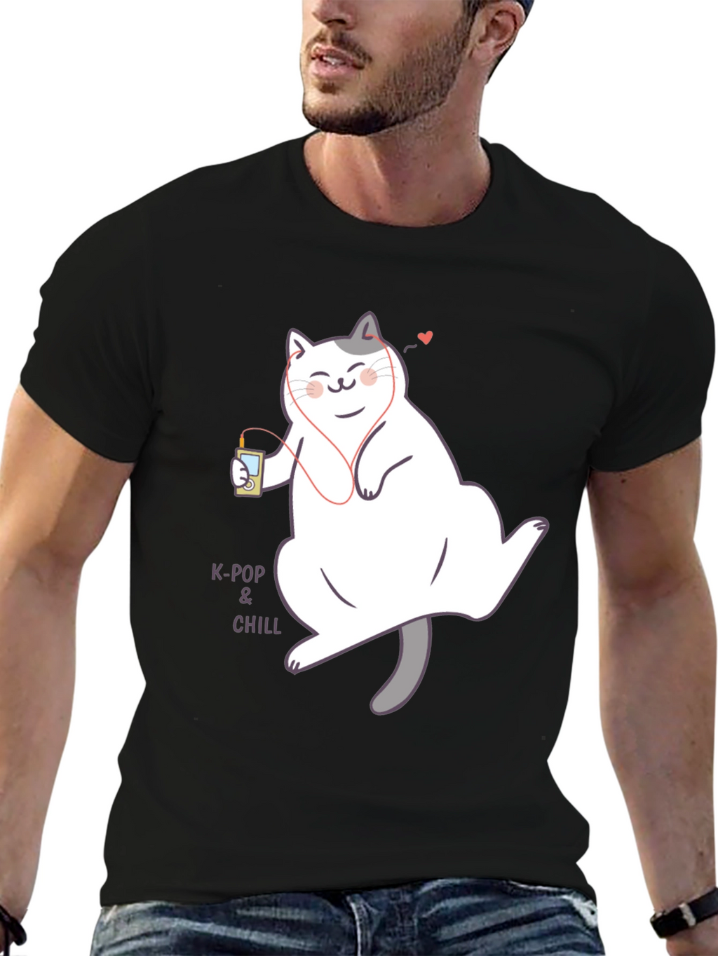 K-Pop & Chill Cat T-Shirt