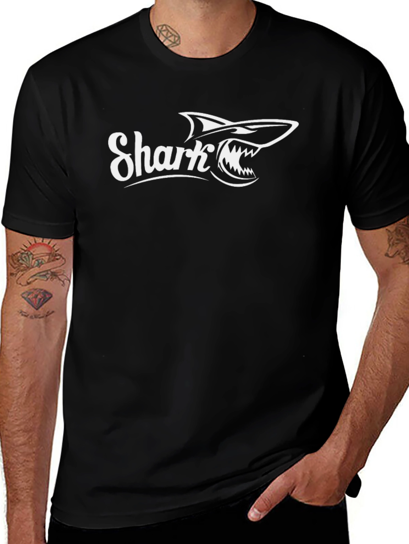 Shark Graphic Black T-Shirt