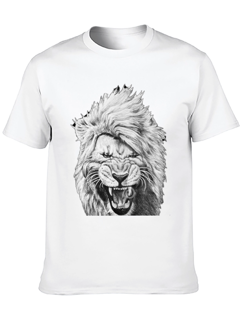 Lion Graphic Print Black T-Shirt