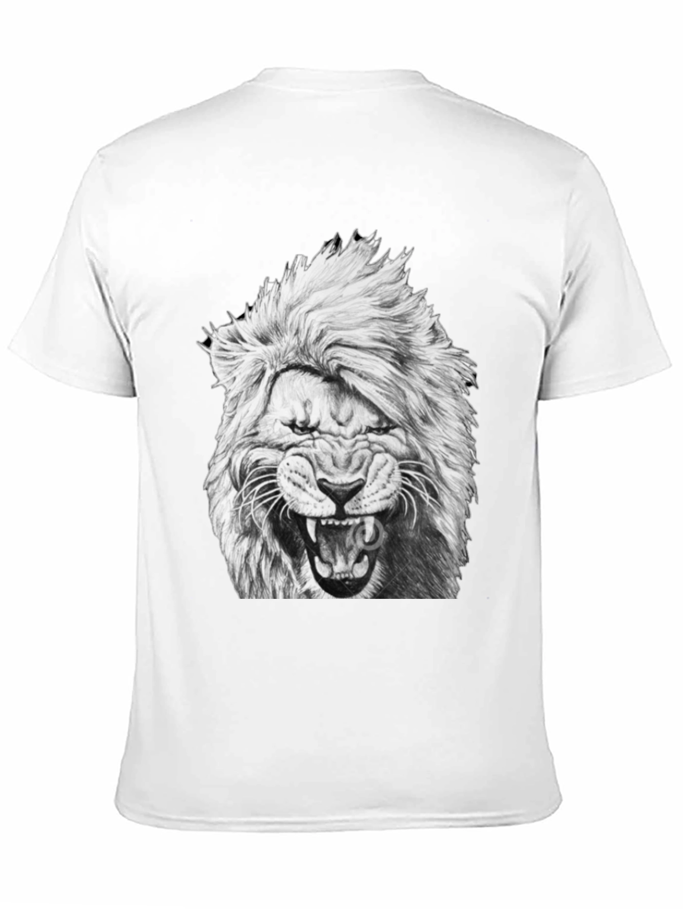 Lion Graphic Print Black T-Shirt