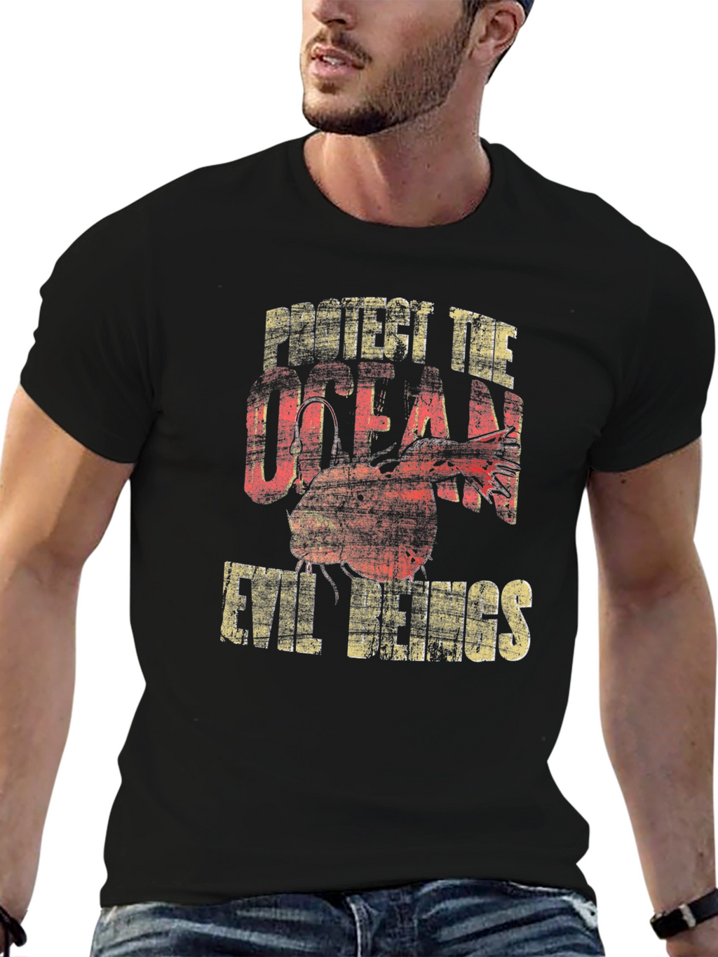 Protect the Ocean Evil Beings Graphic T-Shirt