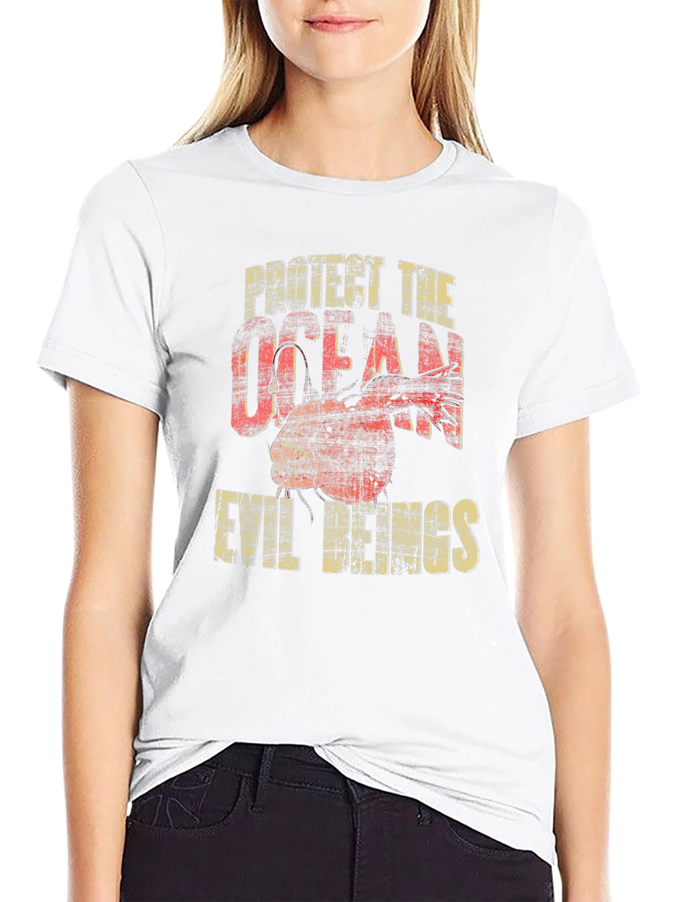 Protect the Ocean Evil Beings Graphic T-Shirt