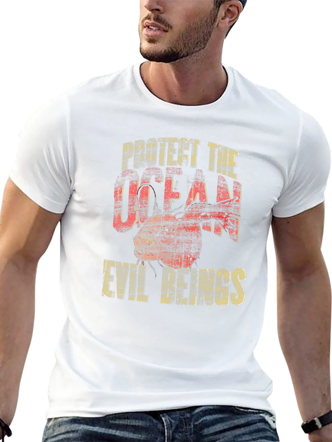 Protect the Ocean Evil Beings Graphic T-Shirt