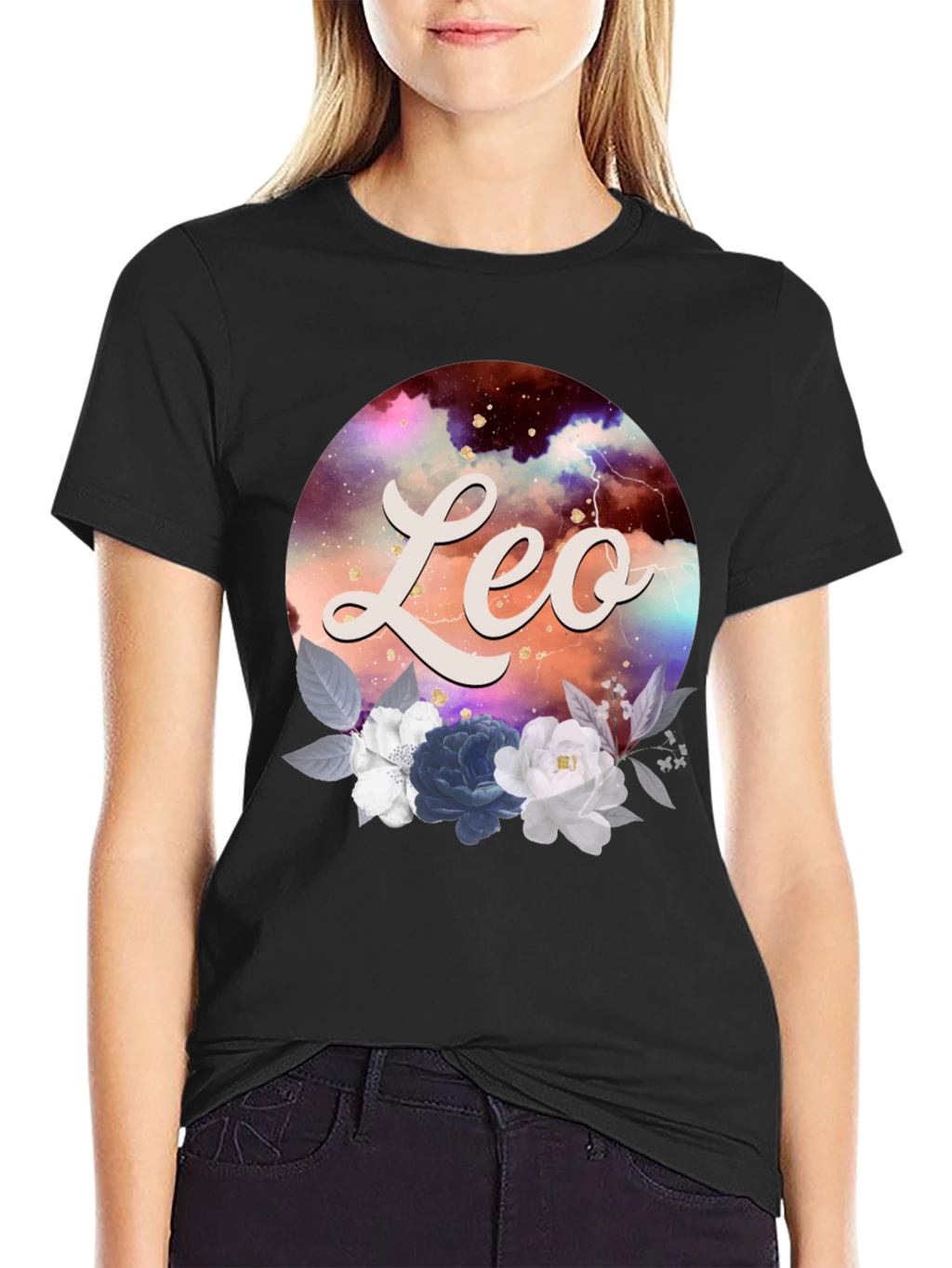 Leo Zodiac Floral T-Shirt