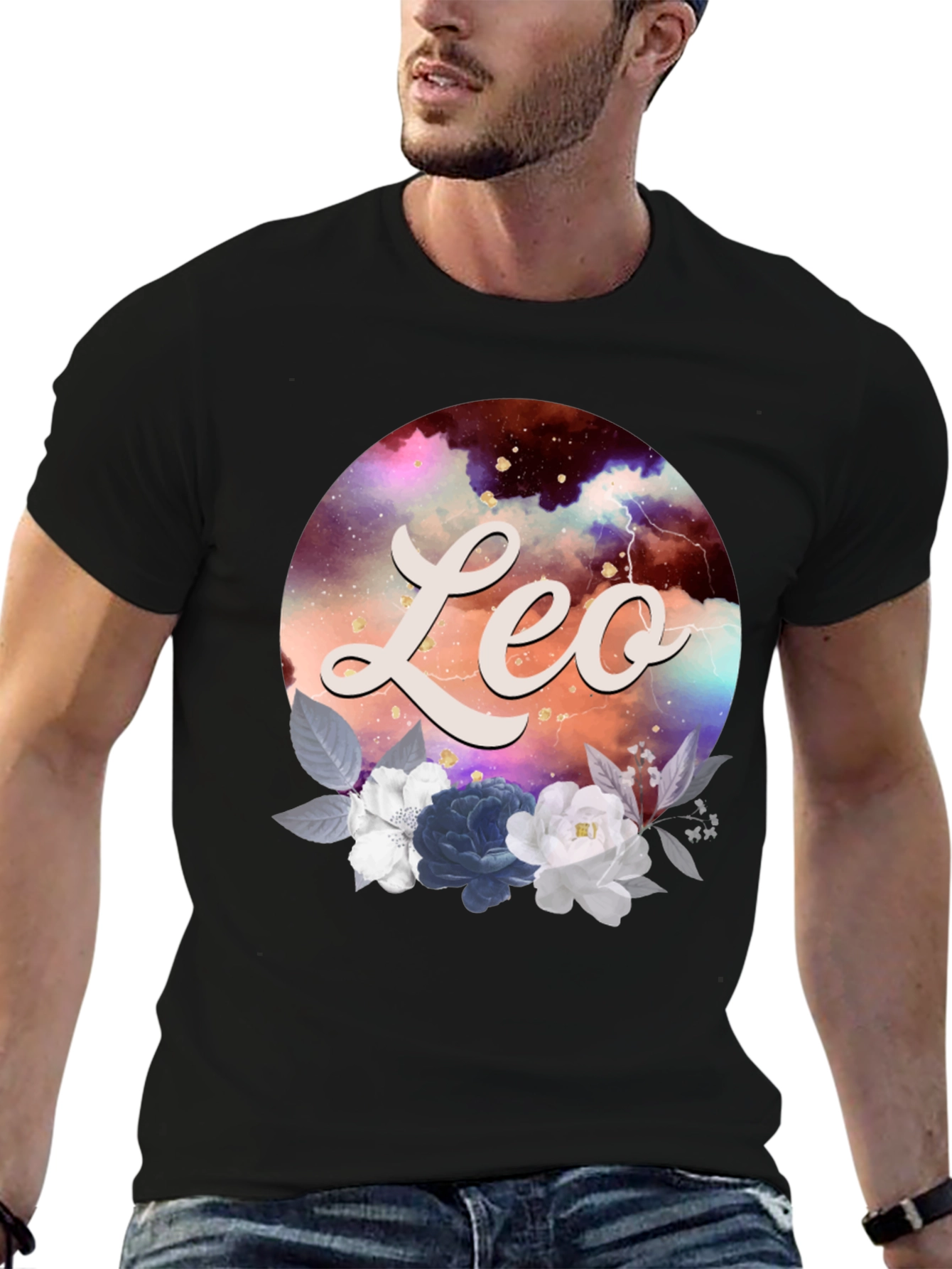 Leo Zodiac Floral T-Shirt