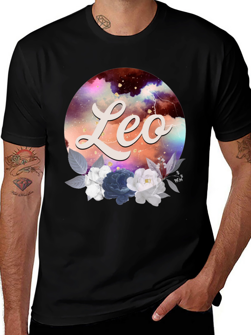 Leo Zodiac Floral T-Shirt