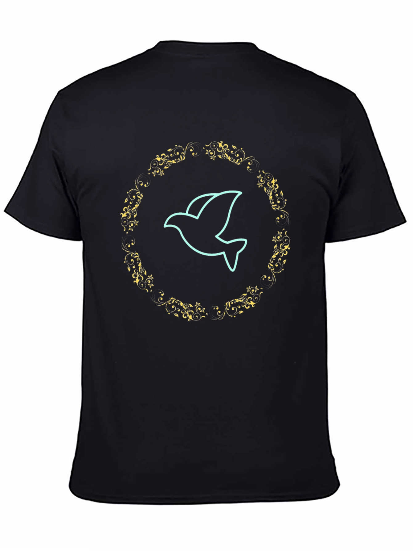 Dove Graphic Print Mens Black T-Shirt