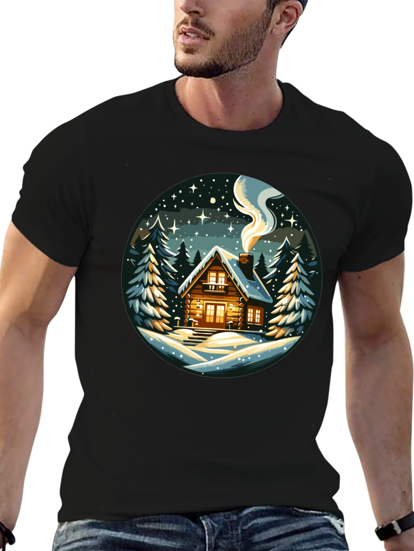 Winter Cabin Graphic Tee