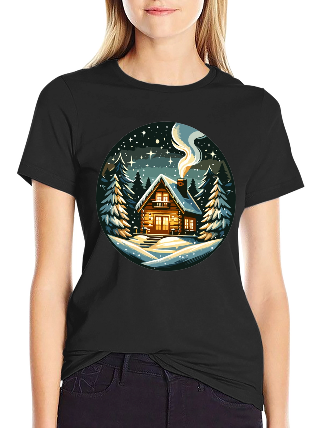Winter Cabin Graphic Tee