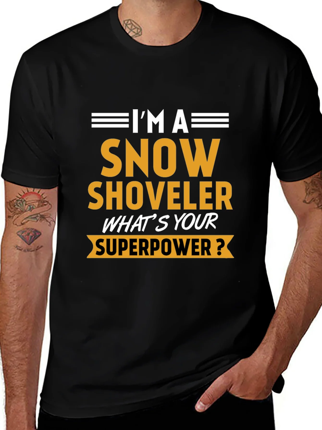 Snow Shoveler Superpower Tee - Funny Winter Job T-Shirt
