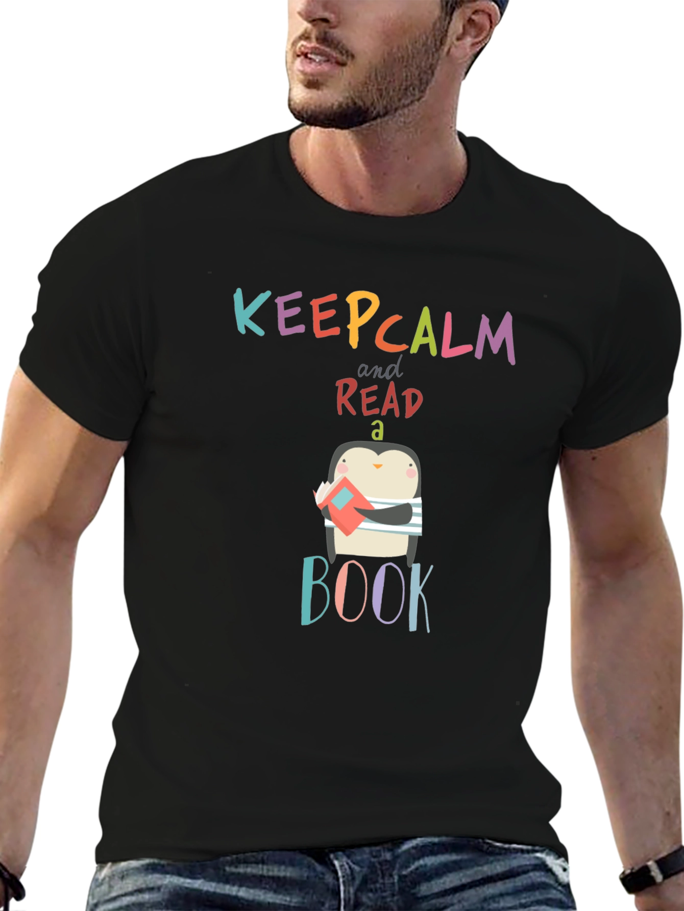 Keep Calm Read a Book Penguin T-Shirt