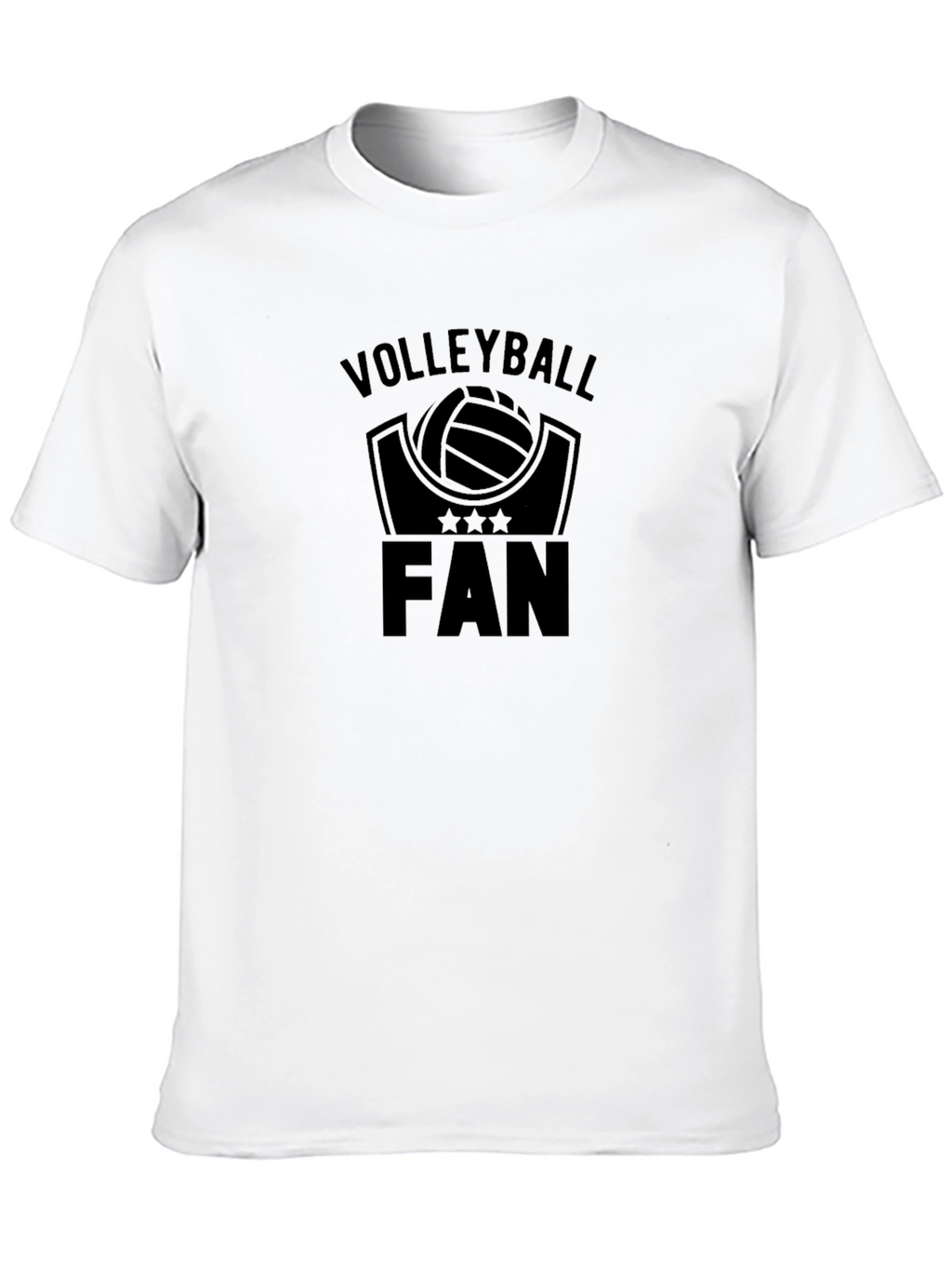 Volleyball Fan Black Graphic T-Shirt