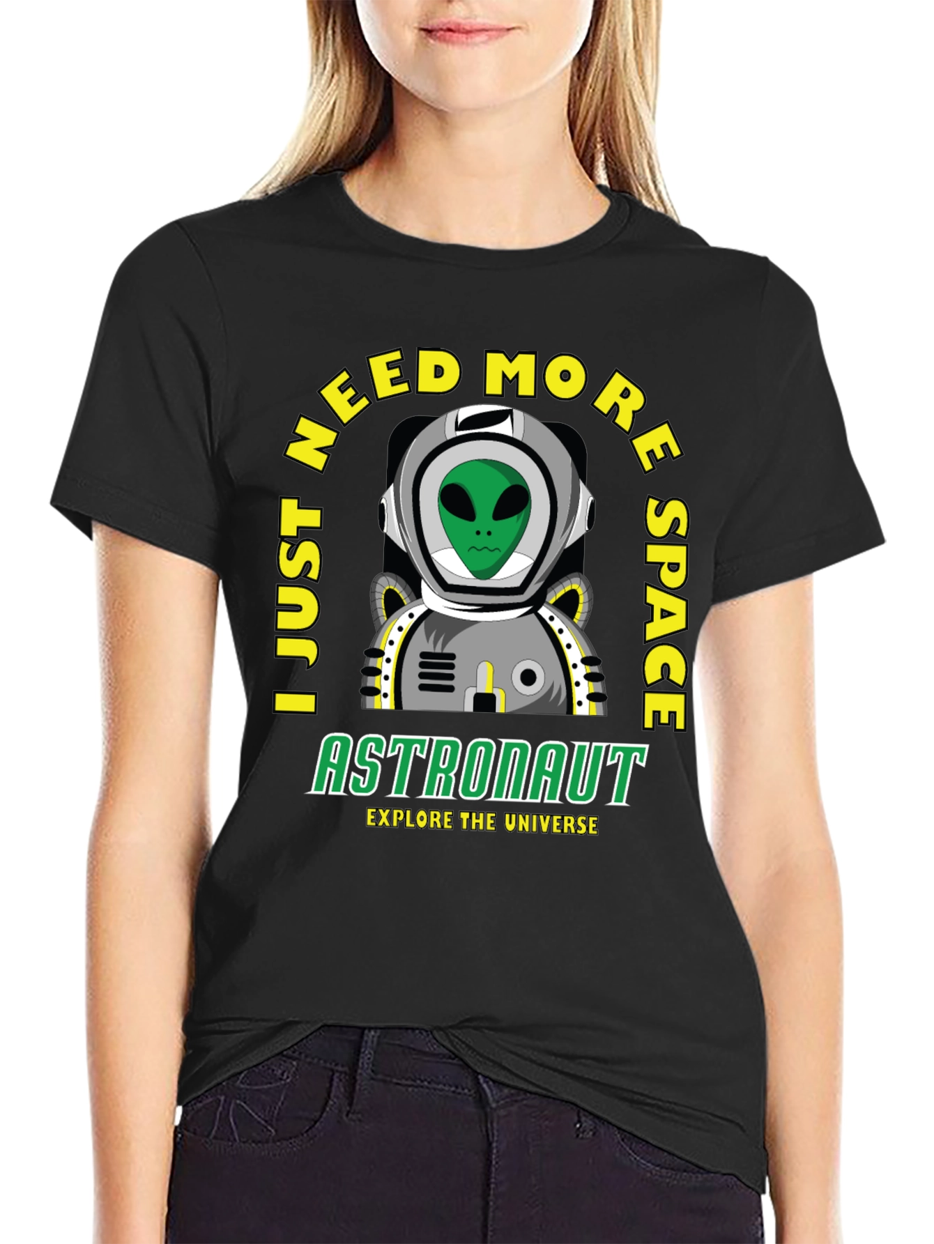 I Just Need More Space Alien Astronaut Graphic Tee