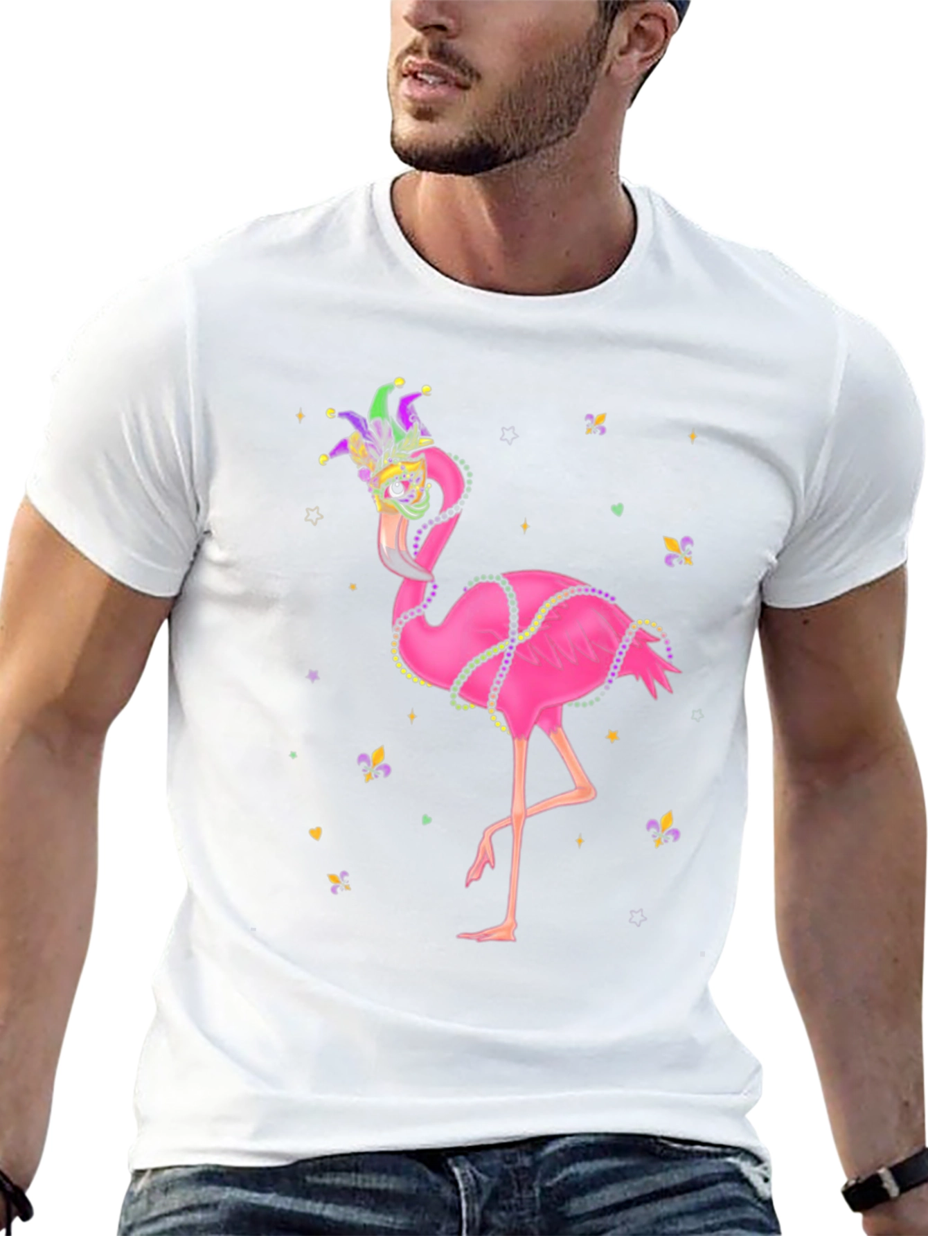 Mardi Gras Flamingo T-Shirt