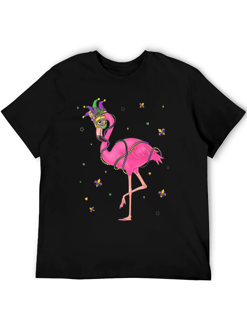 Mardi Gras Flamingo T-Shirt