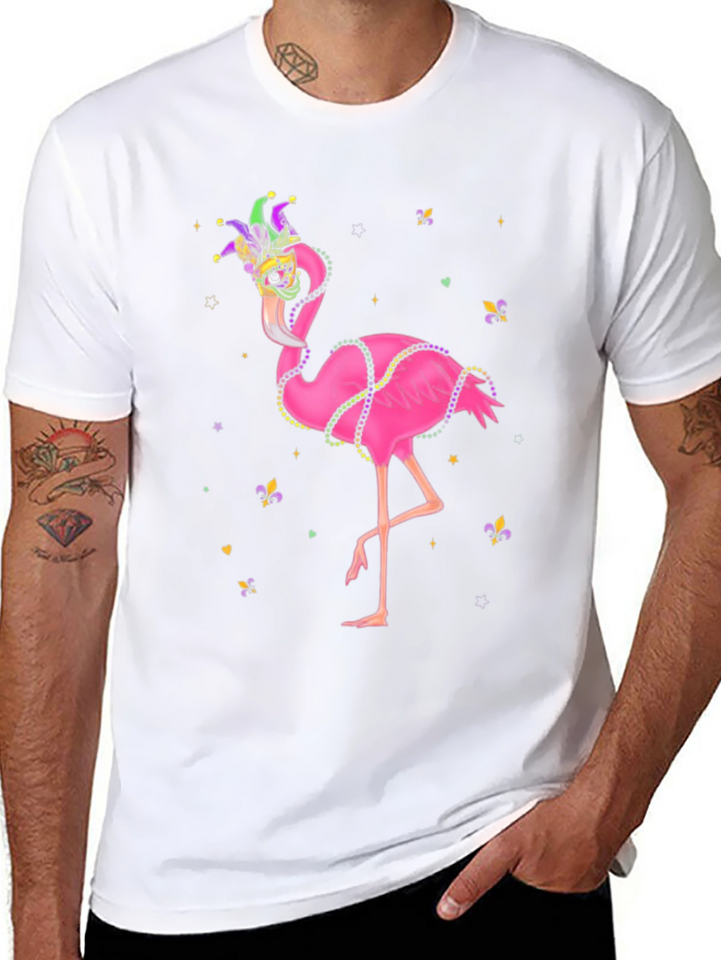 Mardi Gras Flamingo T-Shirt