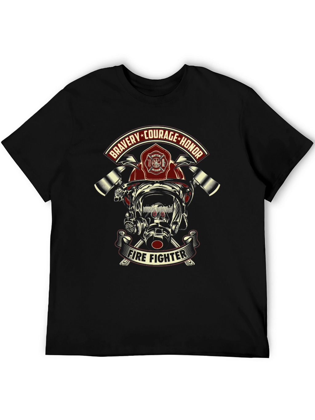Firefighter Bravery Courage Honor Graphic T-Shirt
