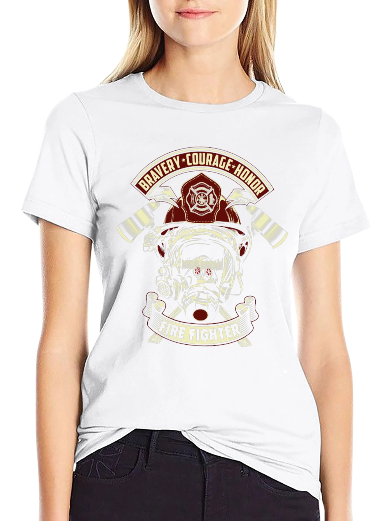 Firefighter Bravery Courage Honor Graphic T-Shirt