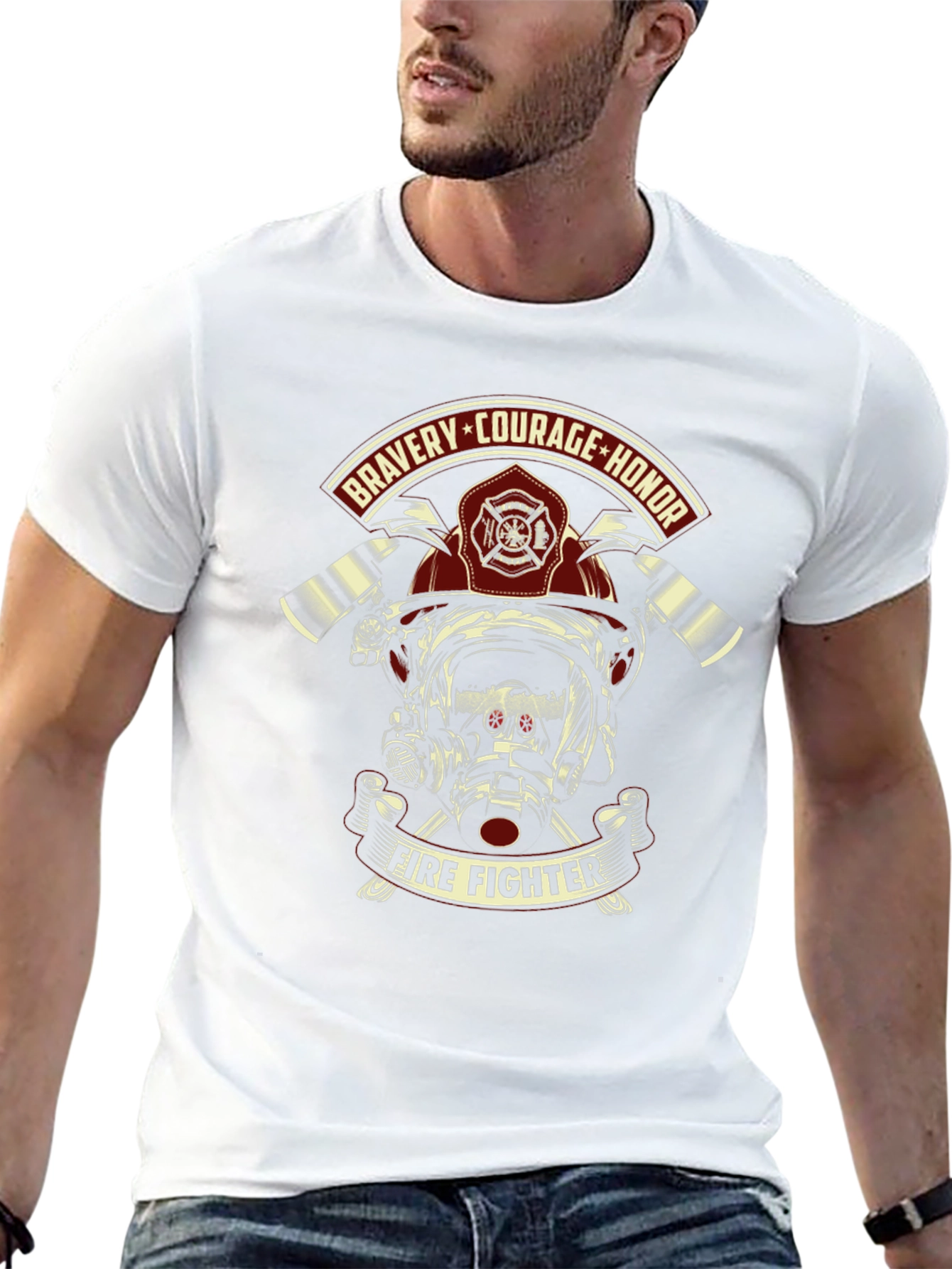 Firefighter Bravery Courage Honor Graphic T-Shirt