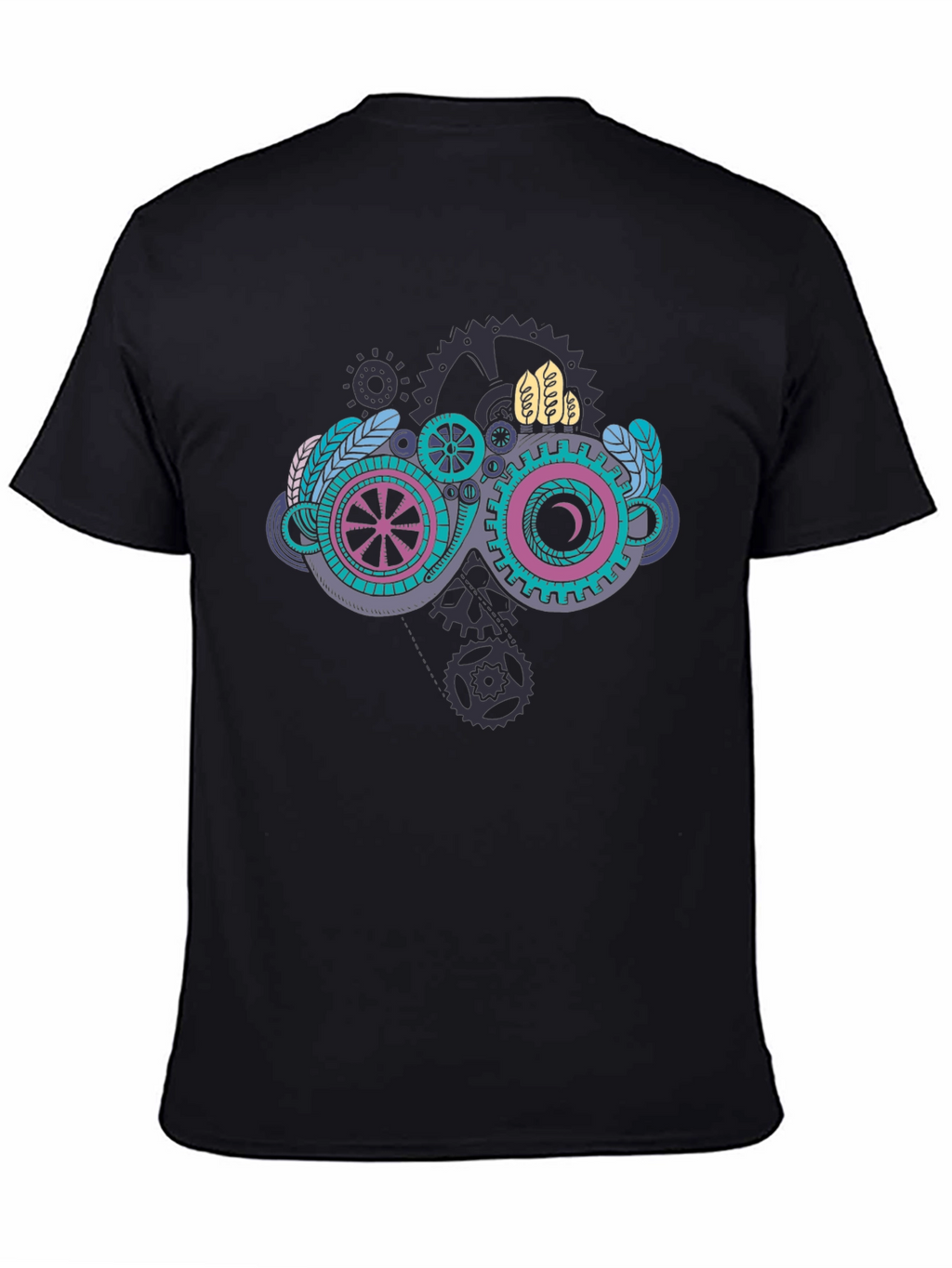 Steampunk Goggles Graphic Black T-Shirt