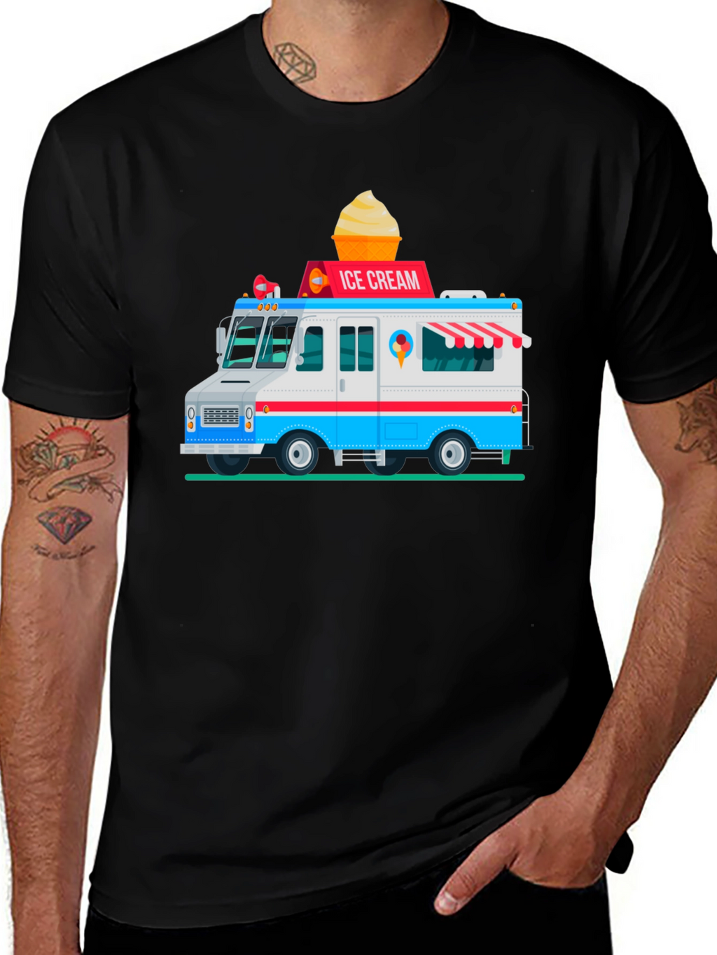Ice Cream Truck Graphic T-Shirt