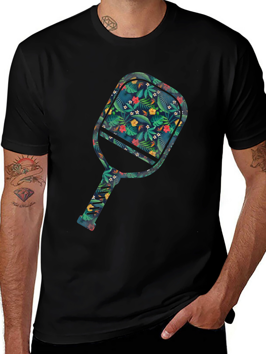 Tropical Paddle Graphic T-Shirt