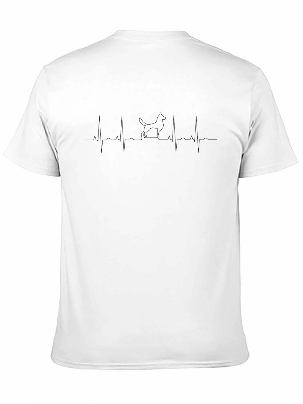 Dog Heartbeat T-Shirt - Mens Black Tee
