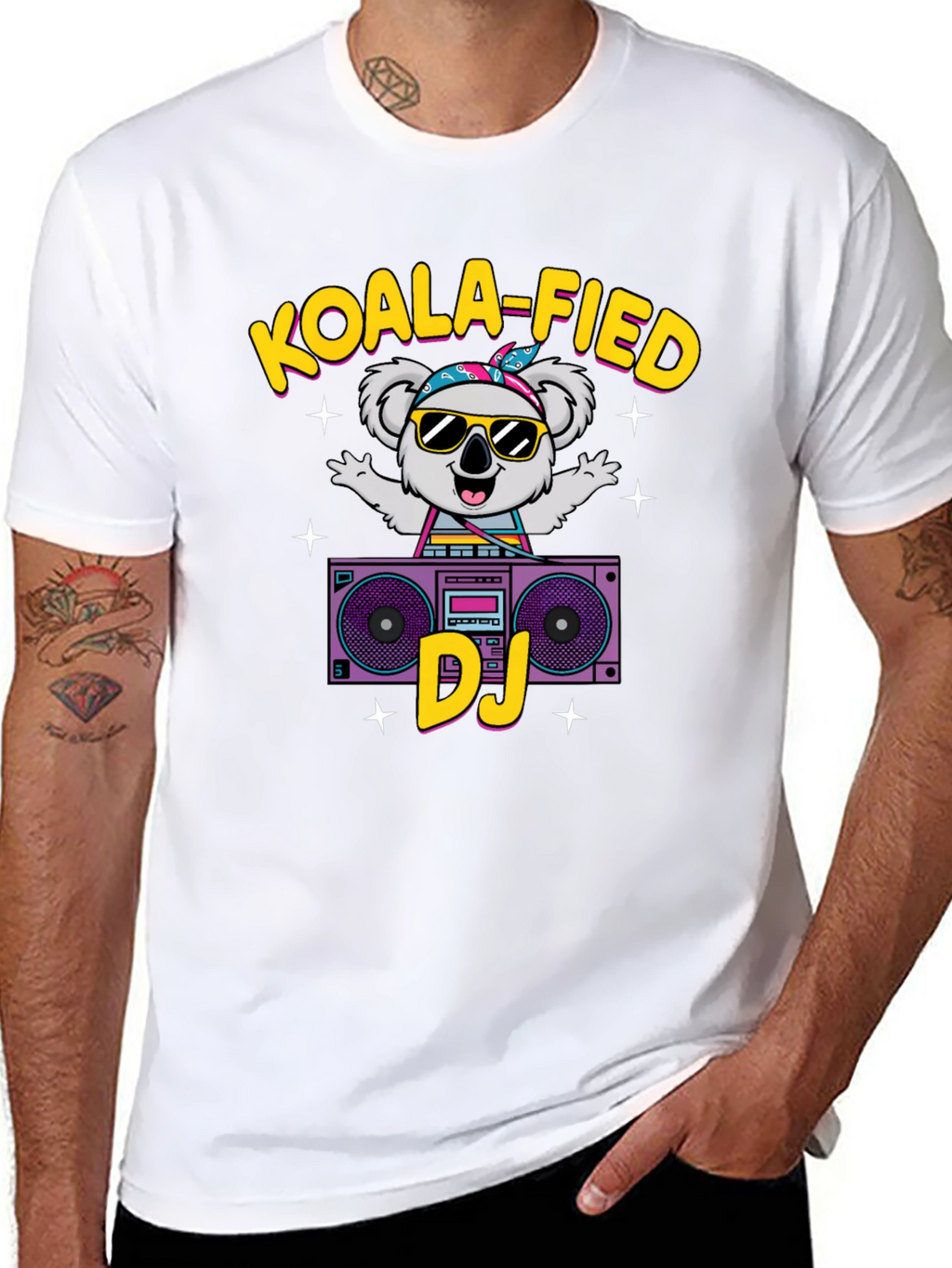 Koala-fied DJ T-Shirt Cute Animal Graphic Tee
