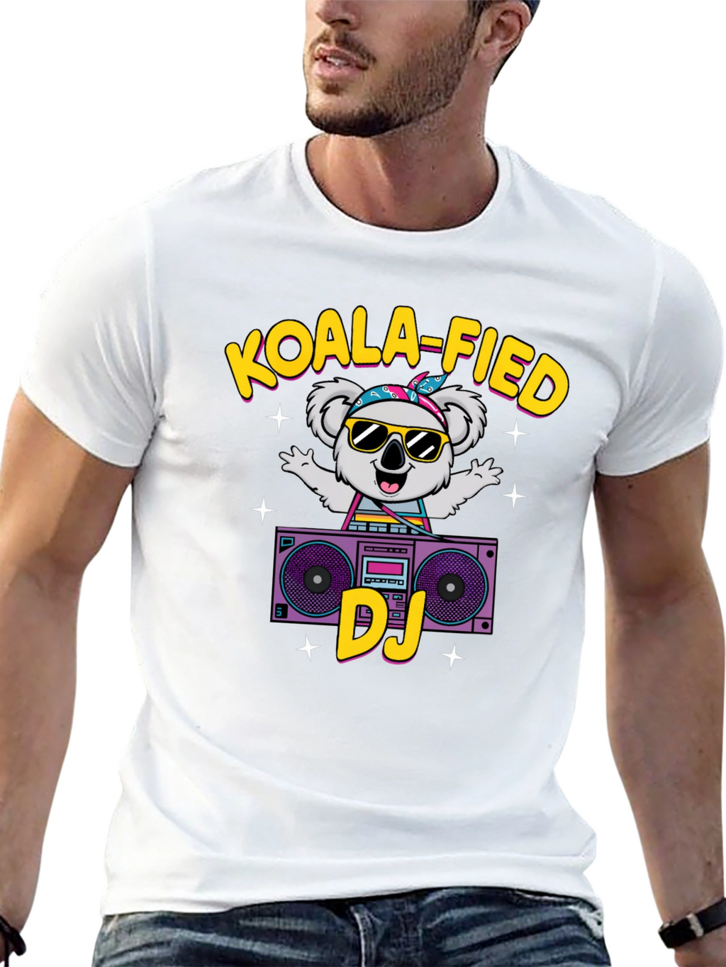 Koala-fied DJ T-Shirt Cute Animal Graphic Tee