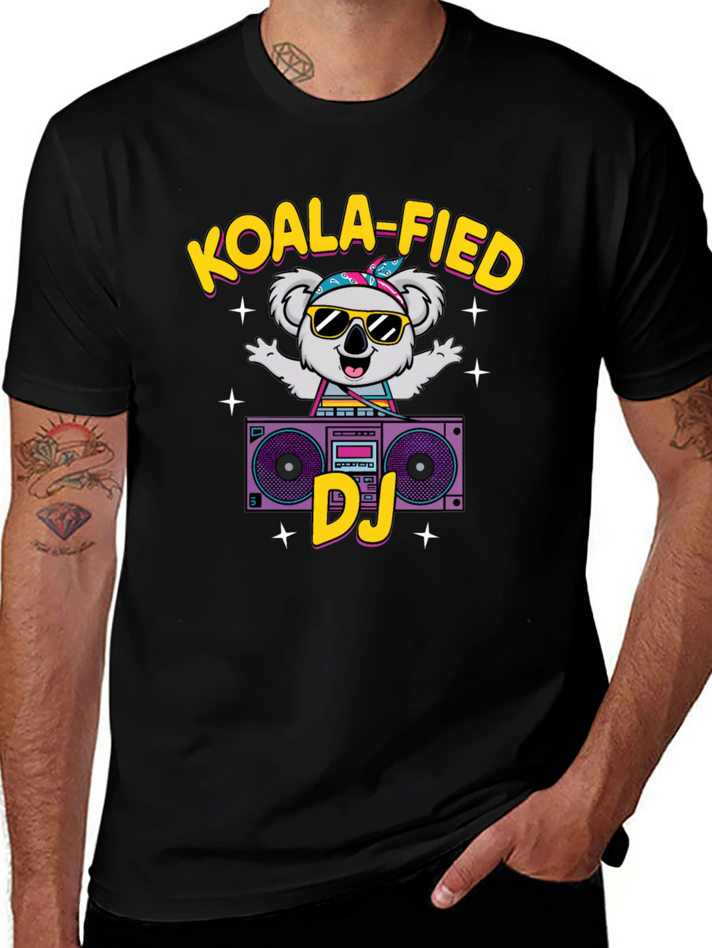Koala-fied DJ T-Shirt Cute Animal Graphic Tee