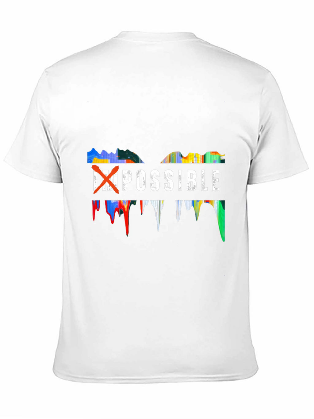 Inspirational Impossible Graphic Print Black T-Shirt