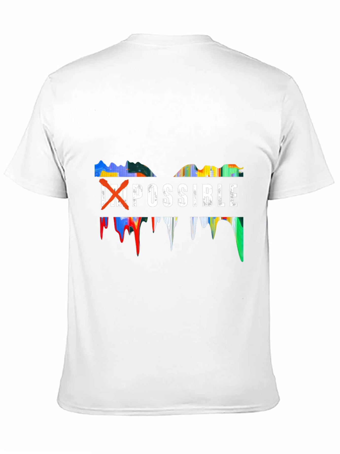 Inspirational Impossible Graphic Print Black T-Shirt