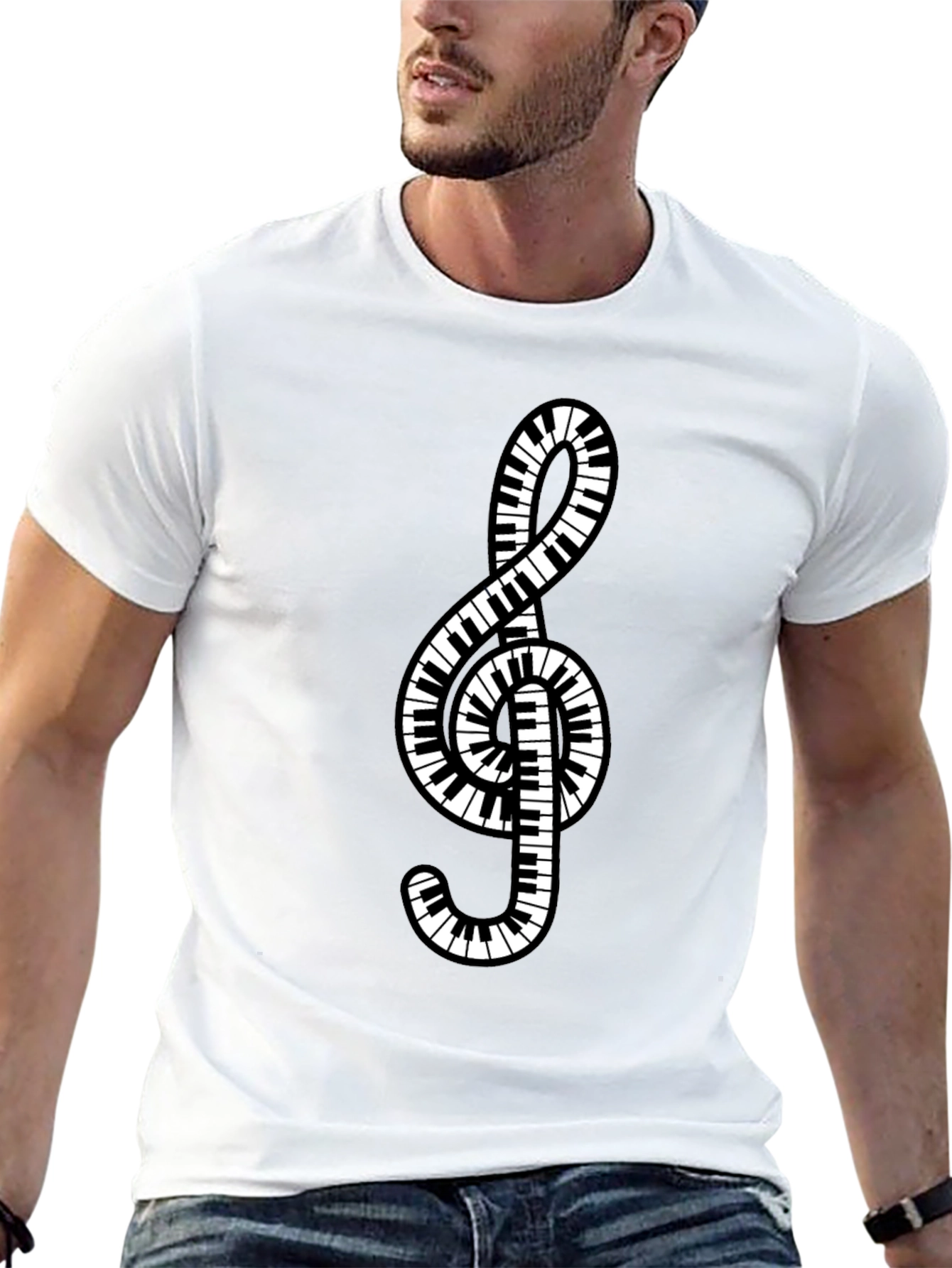 Piano Keys Treble Clef Music T-Shirt