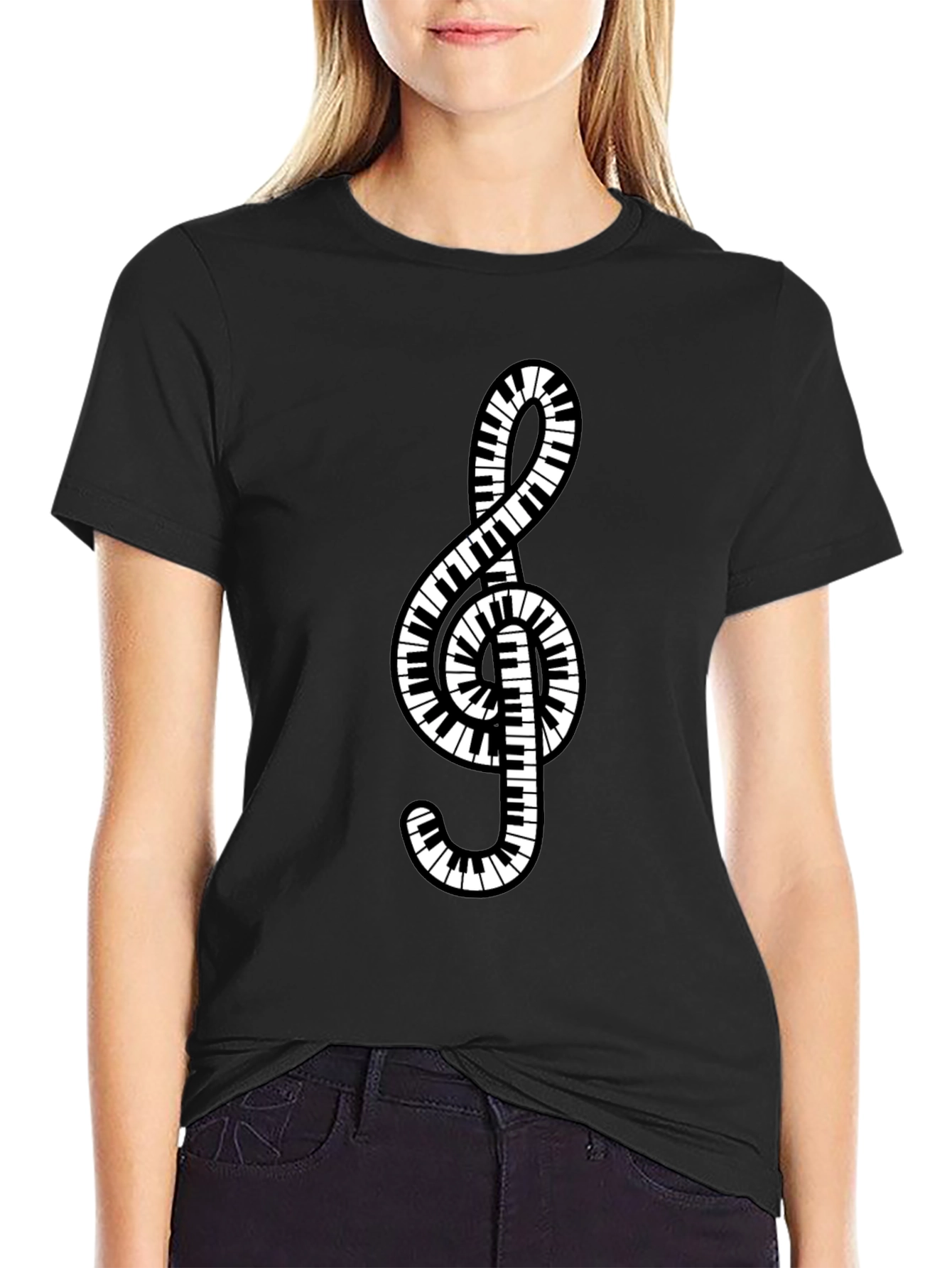 Piano Keys Treble Clef Music T-Shirt
