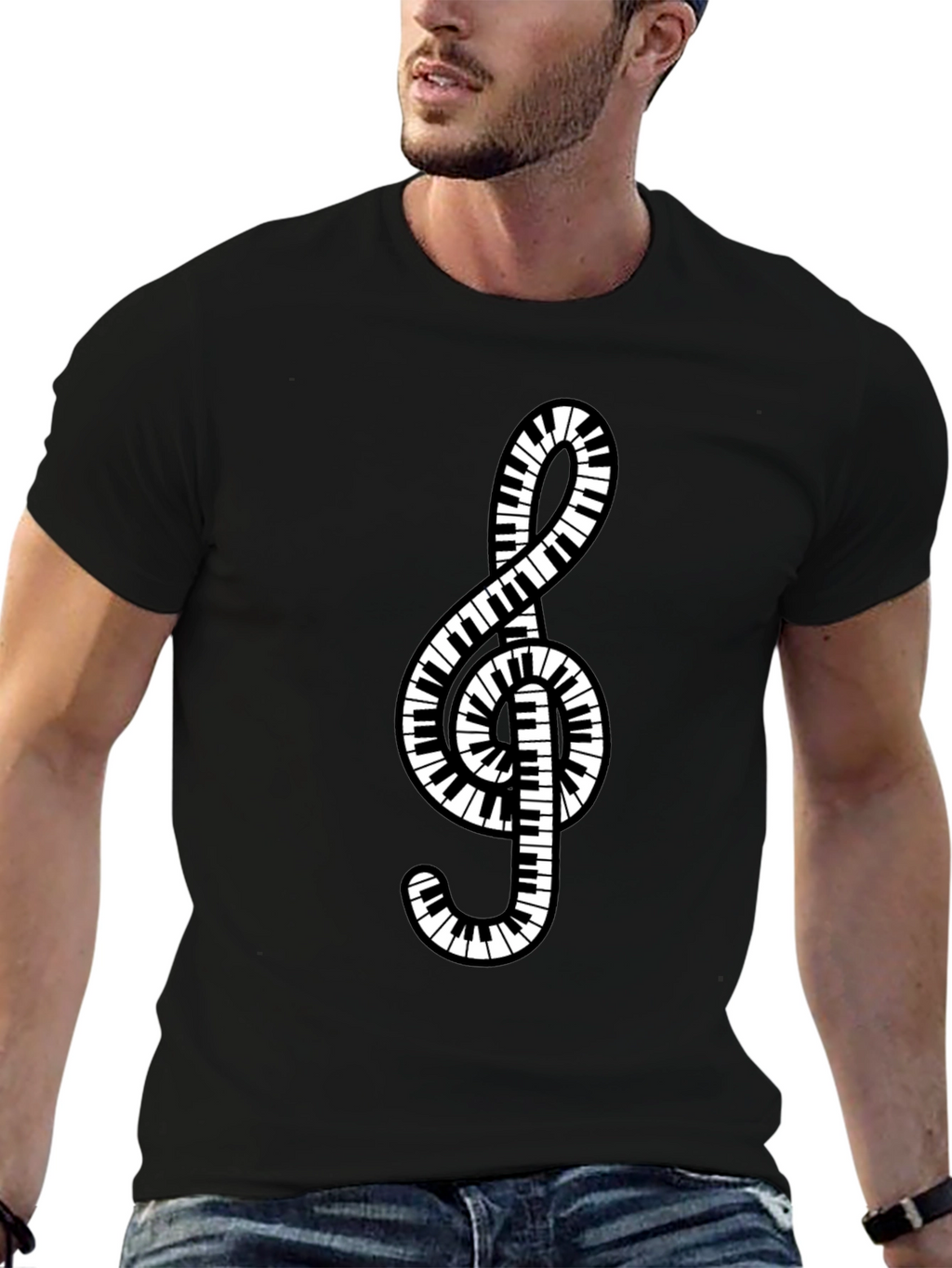 Piano Keys Treble Clef Music T-Shirt