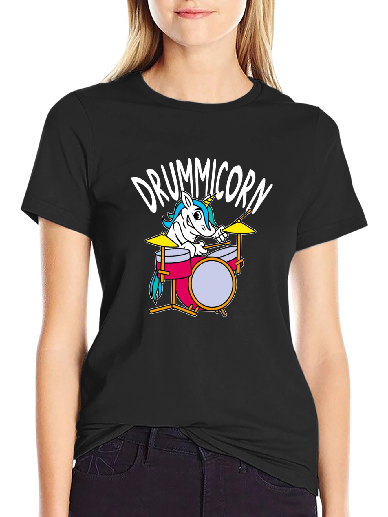 Drummicorn T-Shirt - Unicorn Drummer Tee