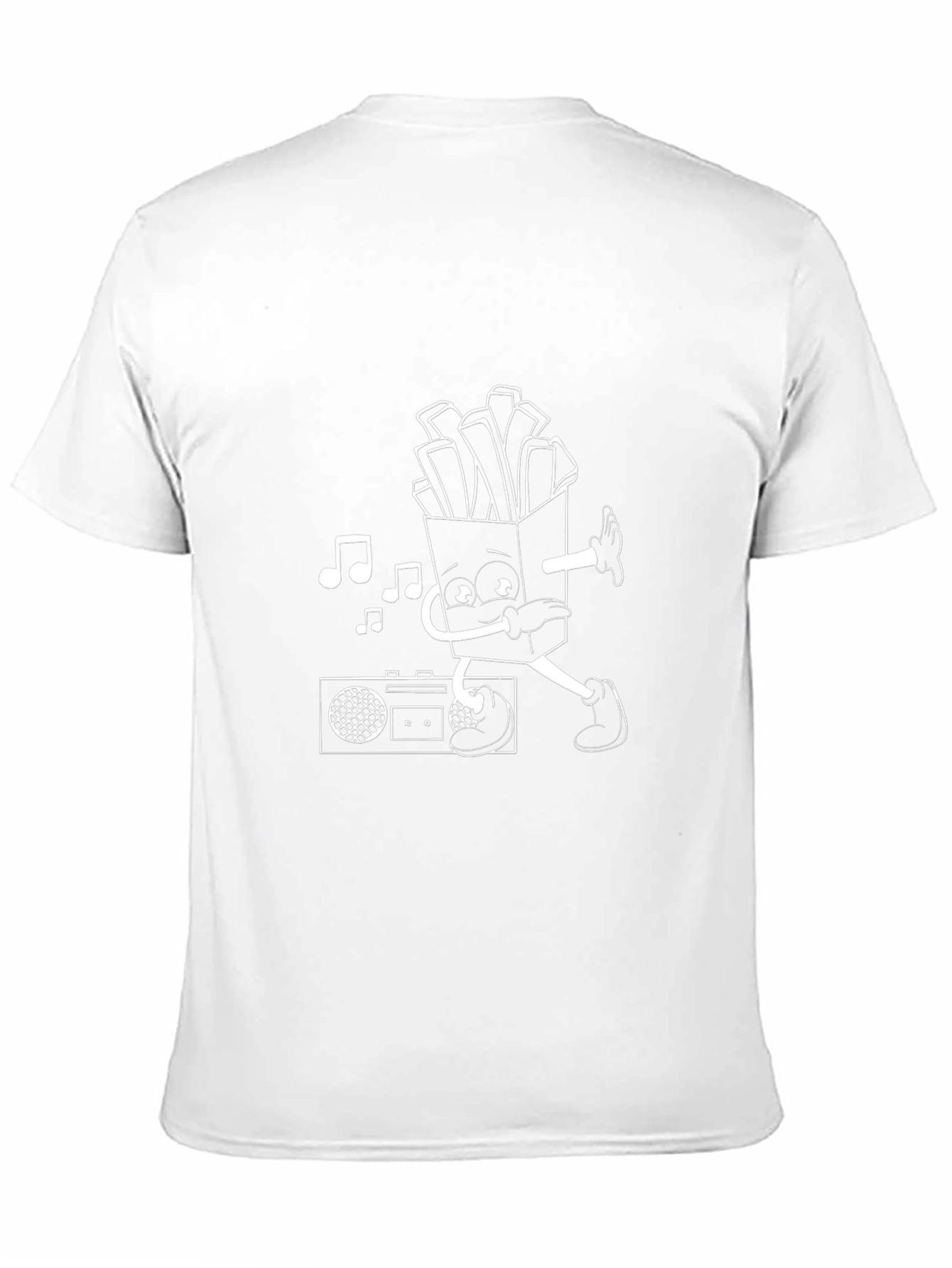 Dancing Fries Graphic Tee - Black Cotton T-Shirt