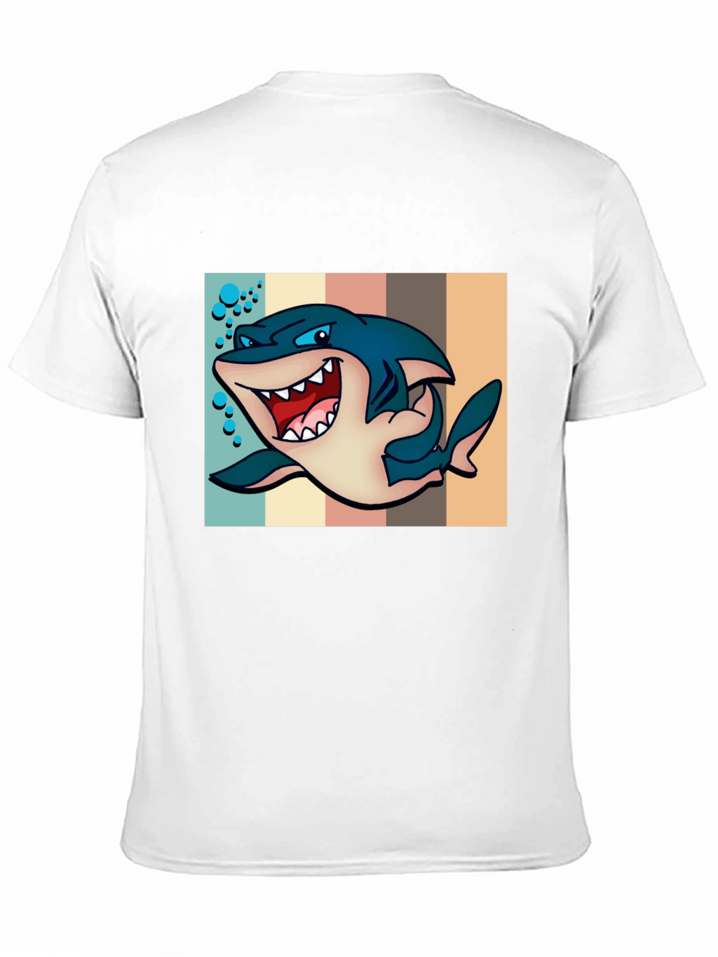 Cartoon Shark Graphic Tee - Mens Black T-Shirt