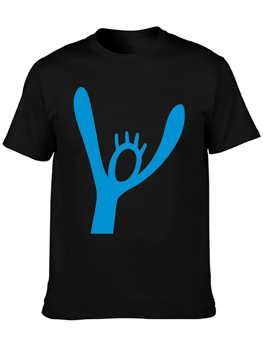 Abstract Graphic Print Black T-Shirt