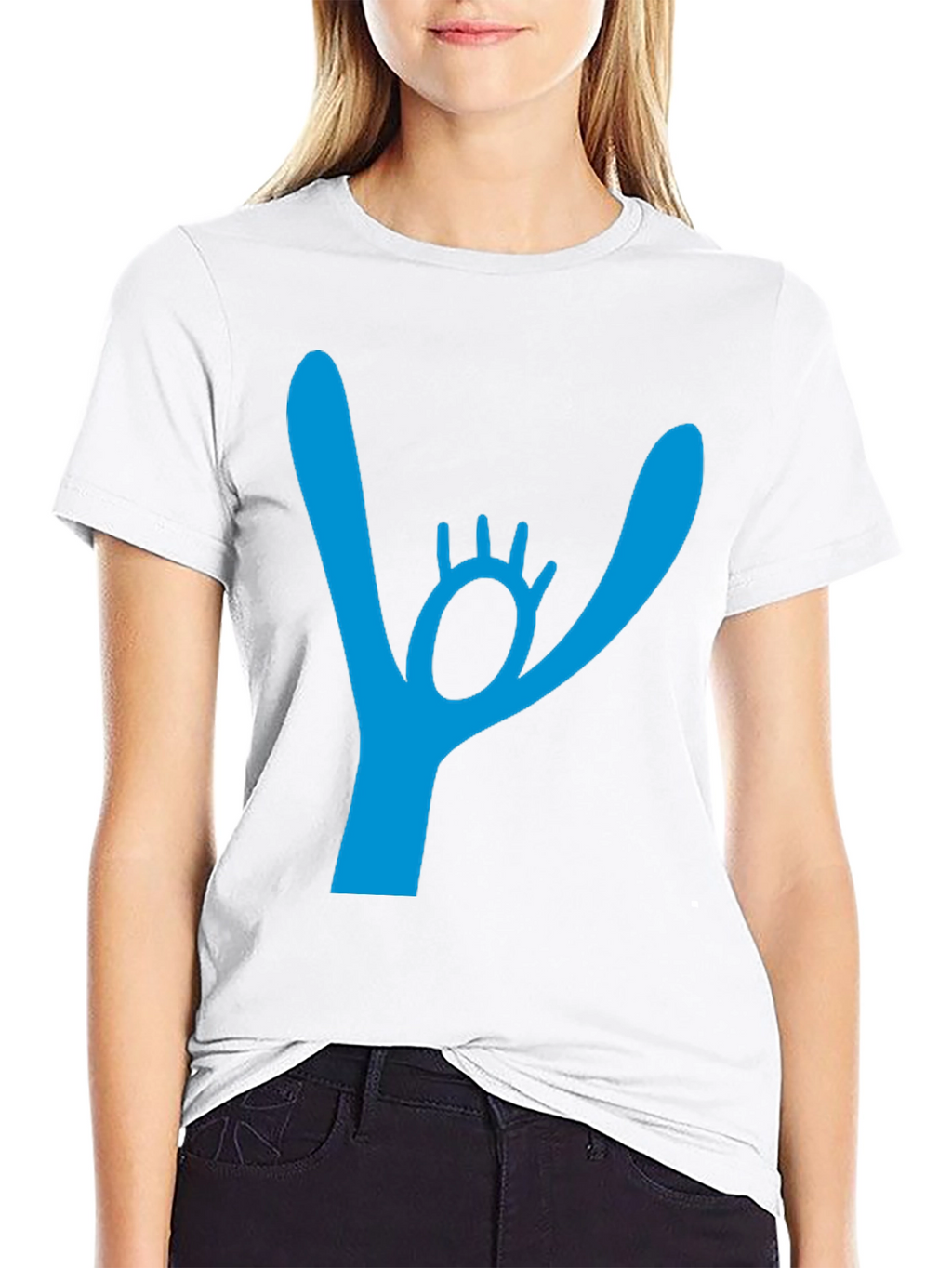 Abstract Graphic Print Black T-Shirt