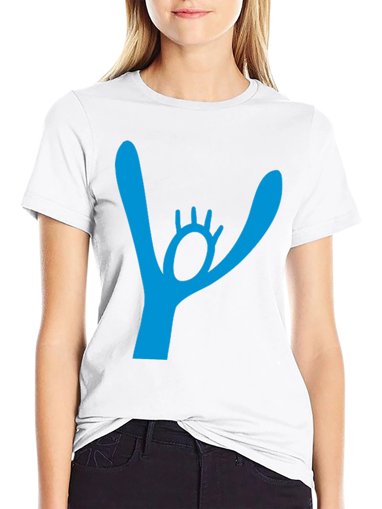 Abstract Graphic Print Black T-Shirt