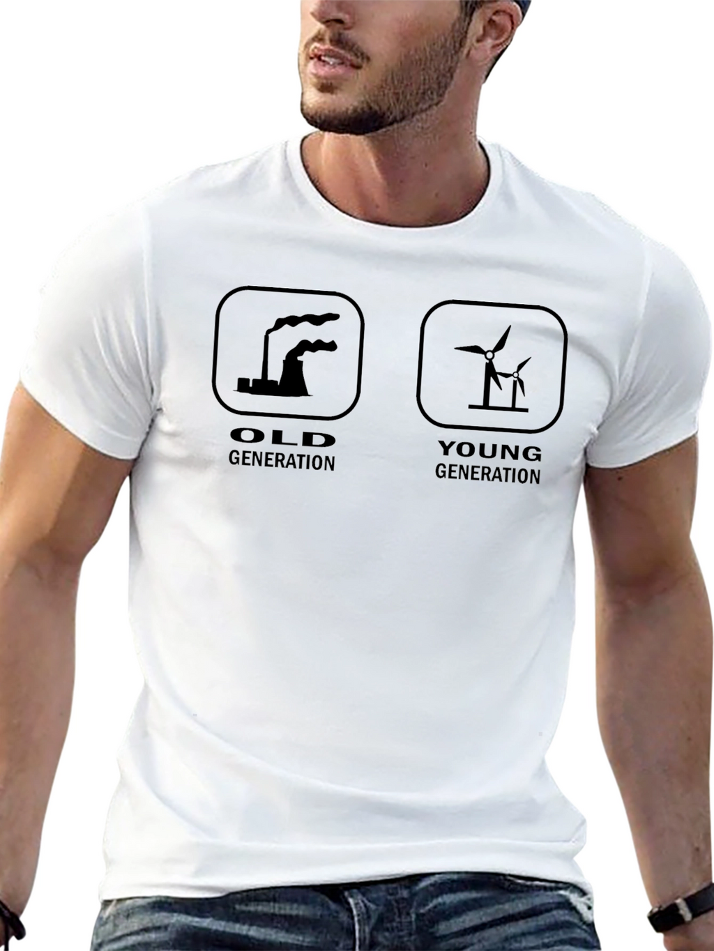 Old vs Young Generation Graphic Tee