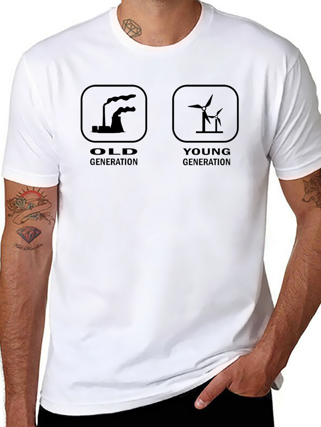 Old vs Young Generation Graphic Tee