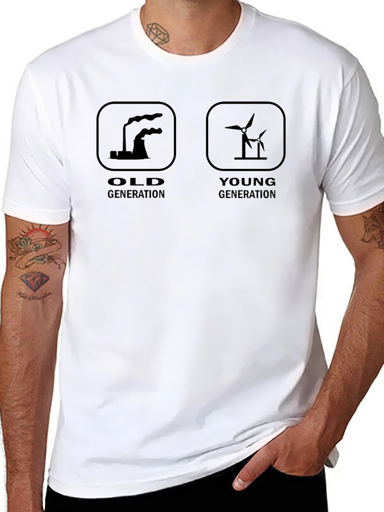 Old vs Young Generation Graphic Tee